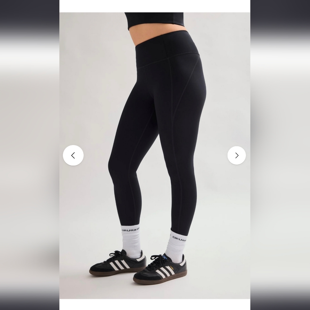 Girlfriend Collective Black Compressive High-Rise Legging Large 23.75" - Picture 3 of 6
